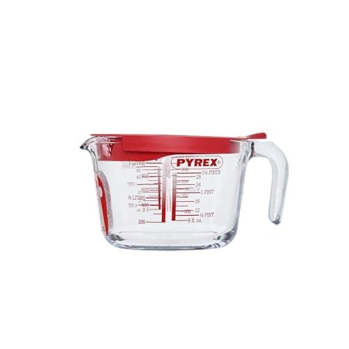 Image of Pyrex Classic Glass Measuring Jug with Lid High Resistance 1.0 Litre Transparent (Pack of 2)