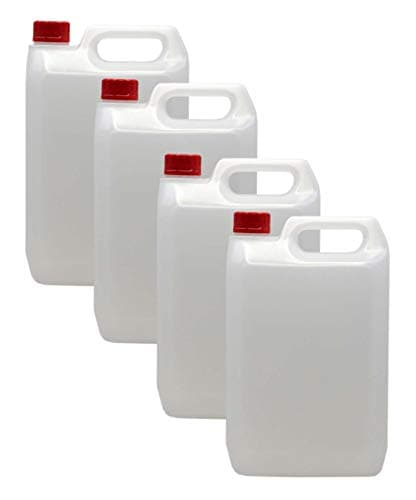 Image of HDPE Jerry 5L 4 Pack with Optional Lids (Red)