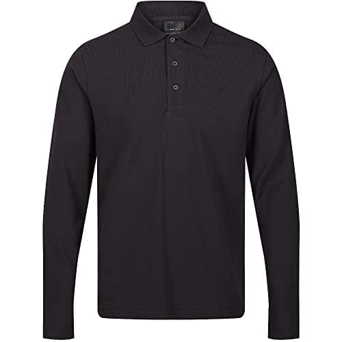 Image of Regatta Professional Mens Pro 65/35 Classic Long Sleeve Polo Shirt - Perfect for Workwear or Casual Navy