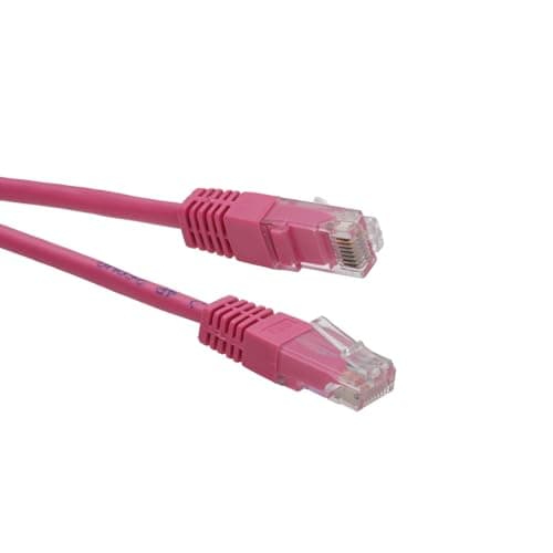 Image of kenable Pink Network Ethernet Cable Cat5e RJ45 UTP Patch Lead Full Copper 1000Mbps 0.5m