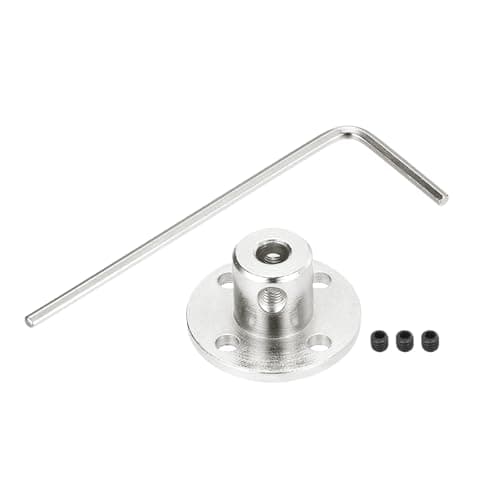 Image of sourcing map 4 Pcs 4mm Flange Coupling Connector Rigid Guide Model Coupler Accessory Shaft Axis Fittings with Mini Hex Wrench and Fastening Screw for DIY RC Model Motors