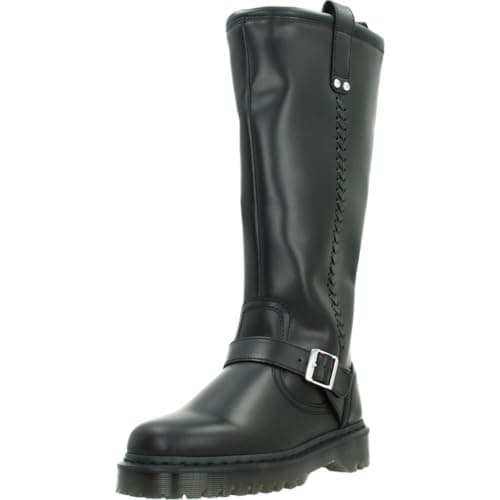 Image of Dr. Martens Anistone Knee High Boots, Unisex-Adult Knee High Boots, 001 Black Orleans, 6.5 UK