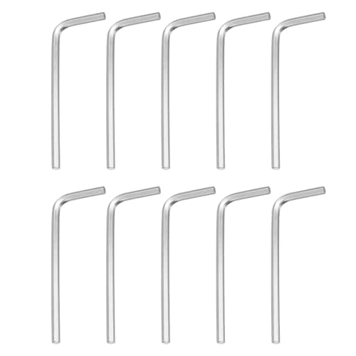 Image of sourcing map 20pcs Hex Key Wrench 7/64" 45# Carbon Steel L-Shape Hexagon SAE Wrenches Repairing Tool for Home DIY Bike Motorcycle Repair, Silver Tone