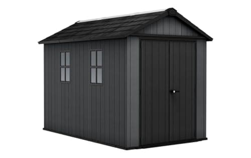 Image of Keter Newton Plus Shed 7.5x11ft - Grey, All Weather Resistant, Easy to Clean