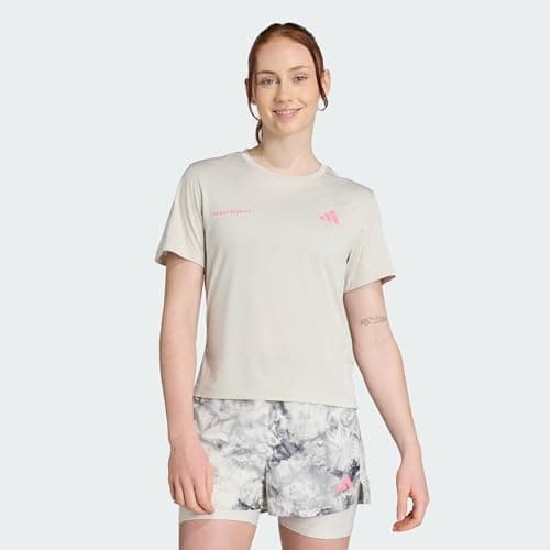 Image of adidas Women's Own The Run Melange T-Shirt, Orbit Grey Mel, XS