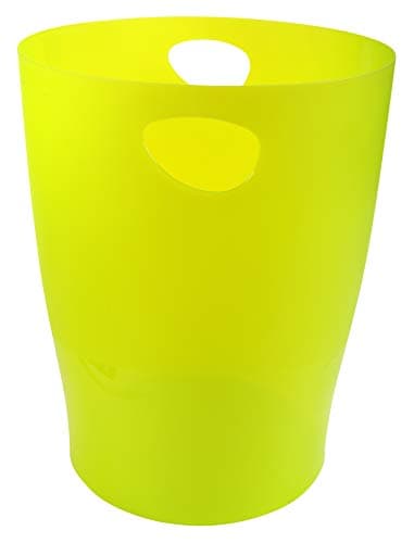 Image of Exacompta - Ref 45381D - Ecobin Waste Paper Bin- 263 x 263 x 335mm in Size, Large Waste Capacity of 15 Litres, Easy Clean Interior -Translucent Anise Green