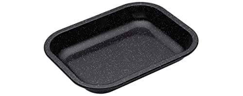 Image of MasterClass Vitreous Enamel Roasting Tin, Induction Safe 1mm Steel with Scratch Resistant Coating, Small (27 x 21 x 4cm), Black
