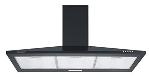 Image of Cookology Energy A Rated 100cm Wall Mounted Extractor Fan | Black 100cm Chimney Cooker Hood
