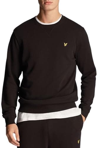Image of Lyle & Scott Mid Layers Crew Neck Sweatshirt Z865 Jet Black, XL