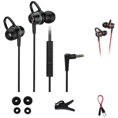 Image of EXTRWORY 7.1 Surround Sound Gaming Headsets With Detachable Noise Cancelling Mic Dynamic Bass Drivers Ergonomic In-Ear Design For PC Laptop Mobile Esports Players(A)