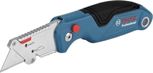 Image of Bosch Professional Universal Folding Knife with Blade Compartment in Metal Handle (incl. Two Replacement Blades, Blister Packaging) – Amazon Exclusive