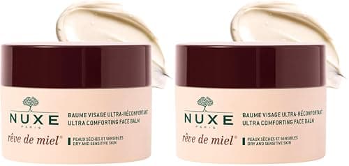 Image of Nuxe Rêve de Miel Ultra Comforting Face Balm 50ml, Protective Face Balm, Soothes & Shields Skin with Honey & Propolis, Ideal for Dry or Weather-Exposed Skin, Vegan Formula (Pack of 2)