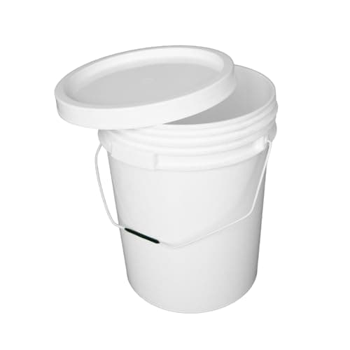 Image of M1SS 20 Litre Food Grade Plastic Bucket with Lid & Handle – White Airtight Storage Container, BPA Free, Recyclable & Durable