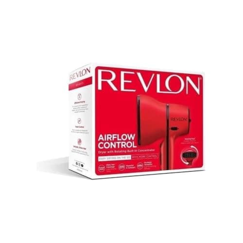 Image of Revlon RVDR5320 Hair Dryer with Air Flow Control Compact Dryer with Built-in Styling Nozzle and Curl Enhancement Diffuser, 2000 W
