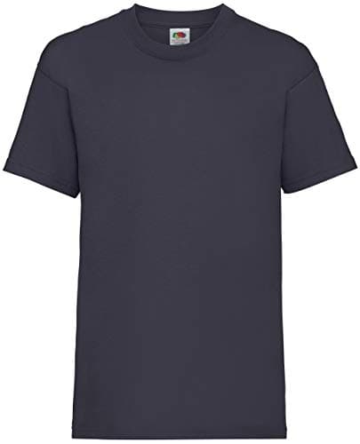 Image of FRUIT OF THE LOOM Unisex Kids Valueweight Short Sleeve T Shirt, Deep Navy, 12-13 Years UK
