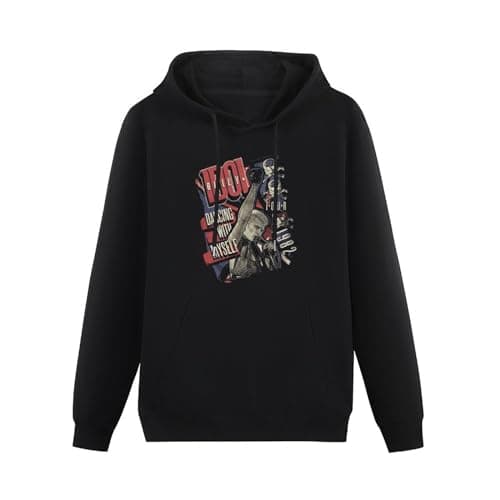 Image of Billy Idol - Dancing With Myself Tour Ladies Hoodies Long Sleeve Pullover Loose Hoody Mens Sweatershirt Size 3XL Black