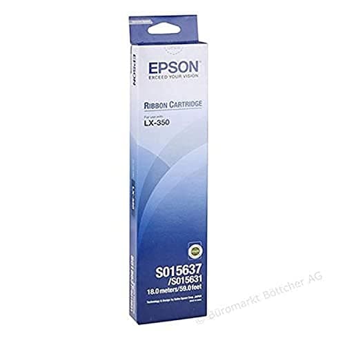 Image of Epson C13S015637 Ink Cartridge for LX350/LX300, Black, Genuine