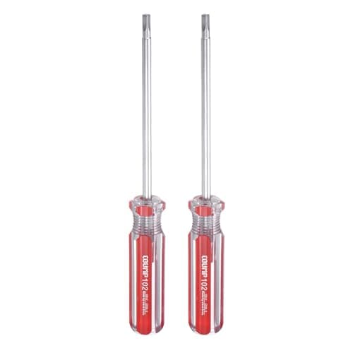 Image of sourcing map 2pcs Magnetic Square Screwdriver 100mm/4 Length SQ3 3.5mm Carbon Steel 4 Point Screw Driver with Non-Slip Handle for Appliances Repair Improvement, Red