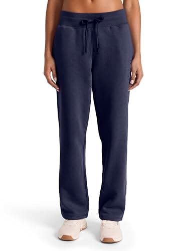 Image of Reebok Apparel Women's Cozy Classic Sweatpant, Standard Fit, 30” Inseam, Midweight Cotton-Poly Fleece Fabric, Vector Navy, M