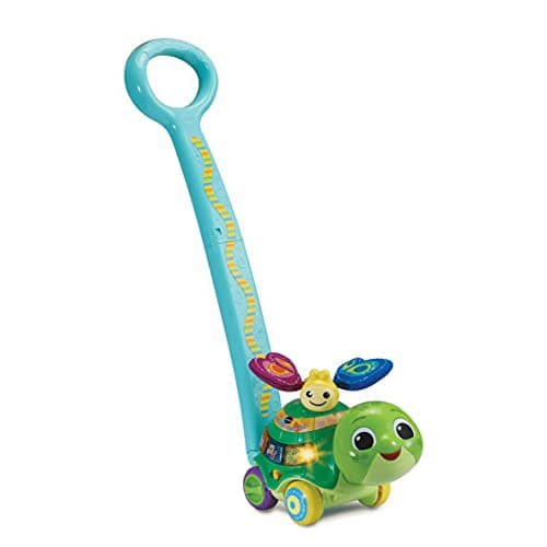 Image of VTech Baby 2-in-1 Push & Discover Turtle, Push Along Toy for Babies, Interactive Buttons, Lights & Sounds, Educational Toy for Children aged 12, 18, 24+ Months, English Version
