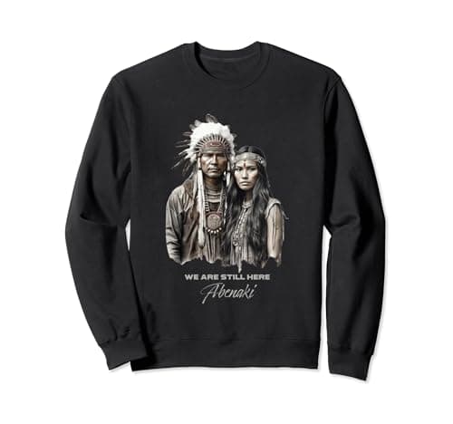 Image of Abenaki Tribe We Are Here Native Indian Pride Warrior Couple Sweatshirt