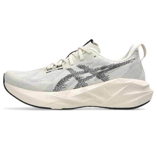 Image of ASICS Men's NOVABLAST 5 Running Shoes, Oatmeal/Black, 11 UK