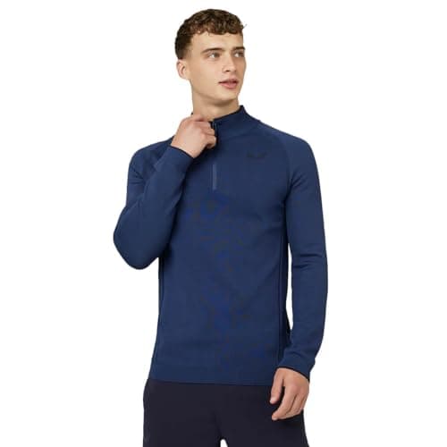 Image of Castore Mens Knitted Quarter Zip Sweater - Oceana Blue - M