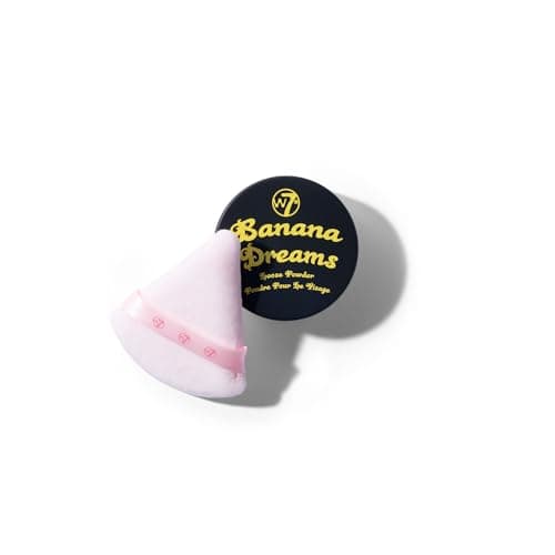 Image of W7 Banana Dreams Application Set - Yellow-Toned Loose Setting Face Powder & Triangle Precision Powder Puff