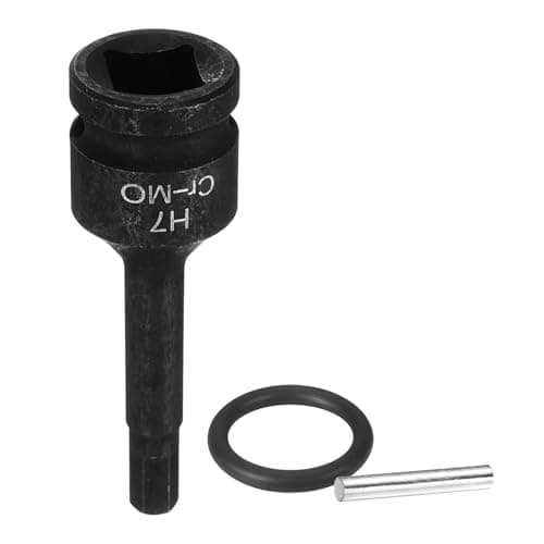 Image of sourcing map 1/2" Drive Impact Hex Bit Socket 7mm Metric CR-MO Steel 6-Point Sockets with Cotter Pin for Power Drill Drivers Adapter