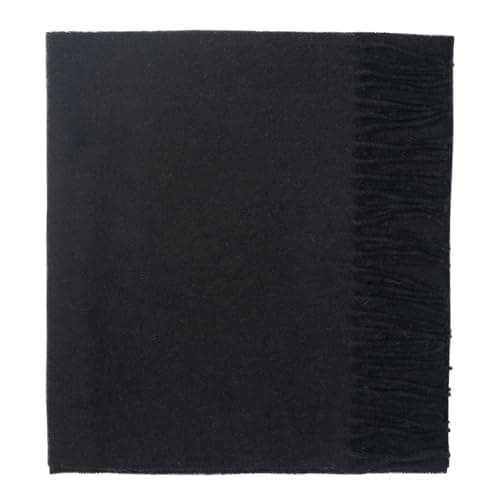 Image of Lona Scott Pure Lambswool scarf - Black (Shepherds Land)