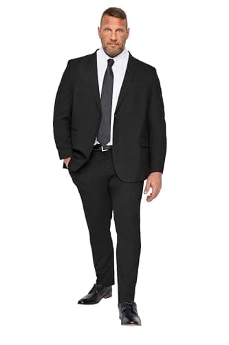 Image of BadRhino Tailoring Big & Tall Plain Suit Jacket - Men's - Plus Size Curve Black