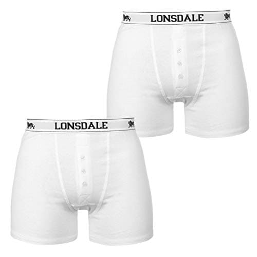 Image of Lonsdale 2 Pack Boxers Mens[Medium,White]