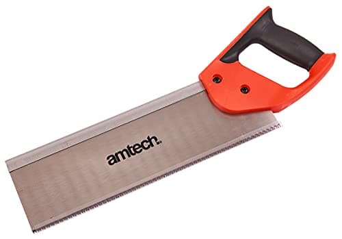Image of Amtech 300 mm (12") Tenon Saw, 10 TPI Alloy Blade for Fine Joinery and Trim Work, Steel Back for Precision, Comfortable Two-Tone Grip