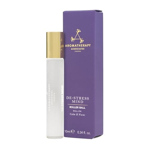 Image of Aromatherapy Associates De-Stress Roller Ball 10ml -100% Natural, London Hand Crafted Roll On - Earthy Vetivert, Soothing Camomile, Focusing Frankincense, Clarifying Petitgrain