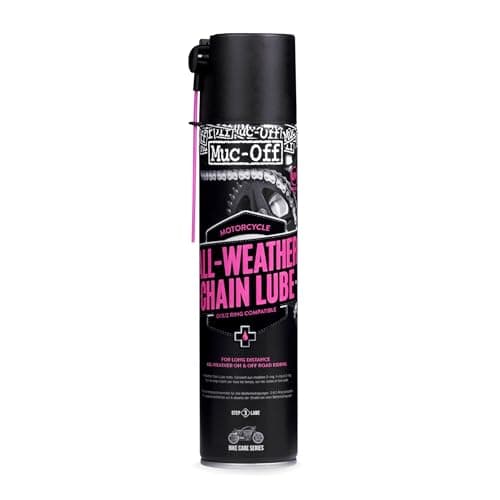 Image of Muc-Off All-Weather Motorcycle Chain Lube, 400ml - Motorbike Chain Lubricant, Chain Wax for All Conditions - Motorcycle Chain Oil for On and Off-Road
