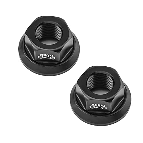 Image of Saipor 2Pcs M9.5(3/8”) Bicycle Hub Flanged Axle Nut Aluminum Alloy Bike Wheel Flange Axle Nut for Front and Rear Bike Wheel