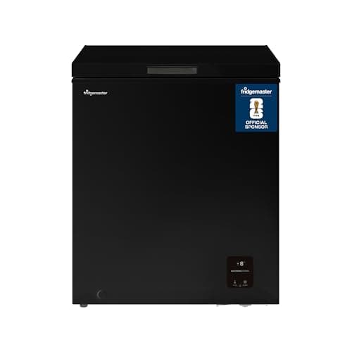 Image of Fridgemaster MCF142EB 142L Chester Freezer 4 Star Freezer Rating - 55.9D x 62.5W x 85.4H cm Black with Recessed Handle - E Rated