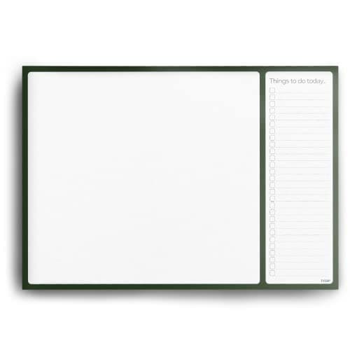 Image of A3 Desk Pad with to Do List - 50 Sheets - 100gsm Premium Paper, glued and Mounted on Strong Cardboard Back (Forest Green)