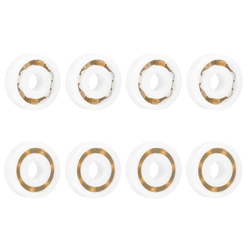 Image of sourcing map 8Pcs 627 POM Plastic Bearings, 7 x 22 x 7 mm Deep-Groove Ball Bearings, Glass Ball Nylon Cage