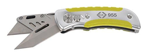 Image of C.K Tools Multifunction Folding Utility Knife for Electricians, Fast Easy Blades Change, Carpet Fitting Foldable Safety Cutter Tool, Heavy Duty Flooring & Roofing Trimmer, Electrician Work, CK T0955