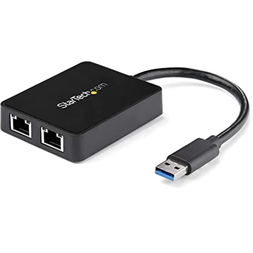 Image of StarTech USB32000SPT USB 3 2 PORT GIGABIT ETHERNET LAN ADAPTER - 10/100/1000 - (Enterprise Computing > Network Cards & Adapters)
