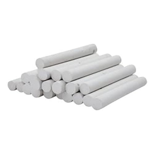 Image of JMS we create smile Kids Long sticks/Jumbo Pavement/Coloured/White Chalks for Back Boards, Sidewalk Bulk Washable Non Toxic-Hopscotch (24 x White Chalk Sticks 8cm)
