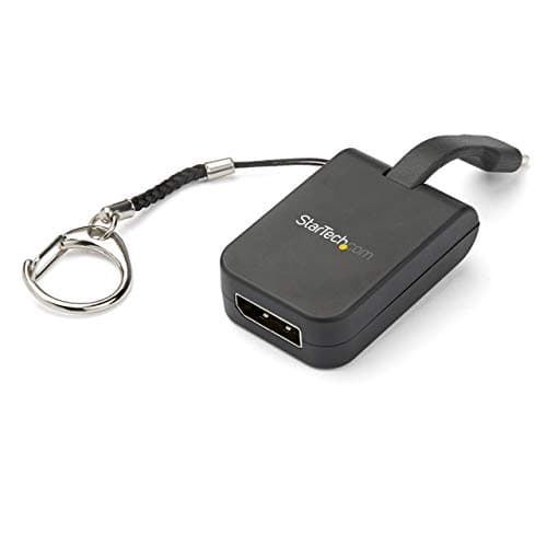 Image of StarTech.com Compact USB C to DisplayPort 1.4 Adapter - 8K 60Hz/4K USB-C to DP Video Converter w/ Keychain Ring - USB Type-C DP Alt Mode (HBR3 HDR DSC) to DP Monitor Dongle - TB3 Compatible