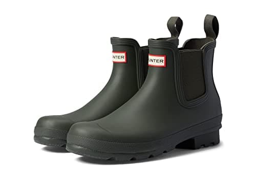 Image of HUNTER Mens Original Chelsea Wellington Boots Green, Green, 9 UK