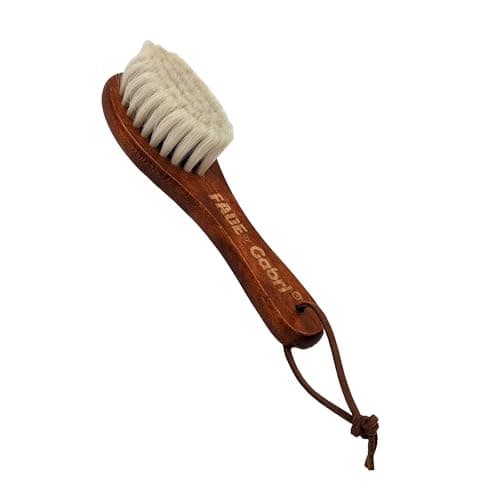 Image of Gabri Professional Premium Wooden Barber Beard Fade Brush Soft Bristles Travel Portable Gift Box