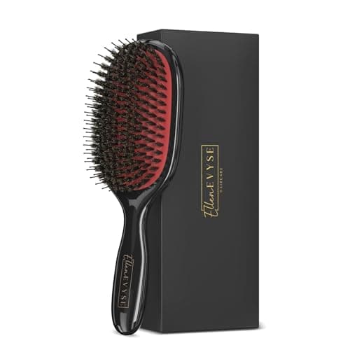 Image of Ellen Evyse Boar Bristle Hair Brush,Nylon Pins and Boar Bristles for Smoothing,Detangling,Reducing Breakage and Enhancing Shine,Hairbrush for Women