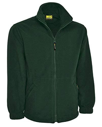 Image of MIG - Mud Ice Gravel Mens Full Zip Classic Fleece Jackets Sizes XS to 4XL Suitable for Work & Leisure (L - Large, Bottle Green)