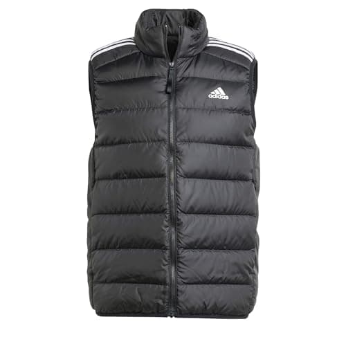 Image of adidas Men's Essentials 3-Stripes Light Down Vest, Black, S