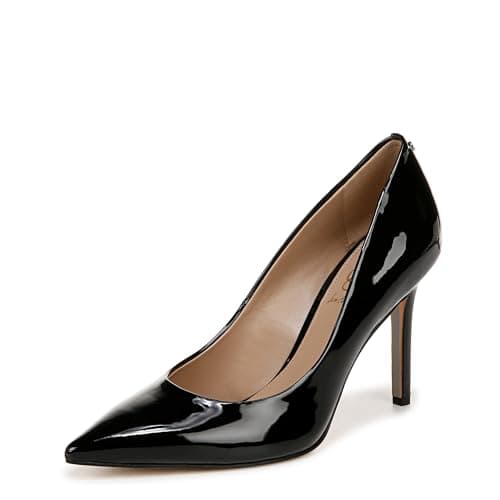Image of Sam Edelman Women's Hazel Heeled Dress Pumps, Black Suede, Medium Fit, UK 3