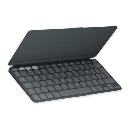 Image of Logitech Keys-To-Go 2 Portable Wireless iPad Keyboard With Built-in Cover, Slim, Compact Wireless Keyboard for iPad, iPhone, Mac, Apple TV, Easily Switch Between Devices, QWERTY UK Layout - Graphite